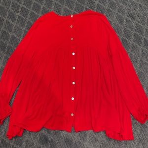 Anthropologie Red blouse